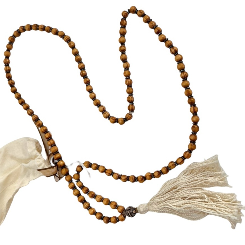Wood mala prayer beads